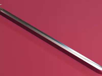 Brand New Zweihander Large Sword PBR Game Ready  Low-poly 3D model