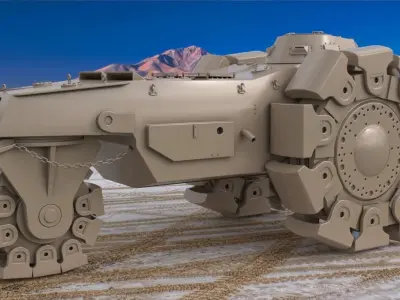 Alkett VsKfz 617 Minenrumer Clay Vray  3D model