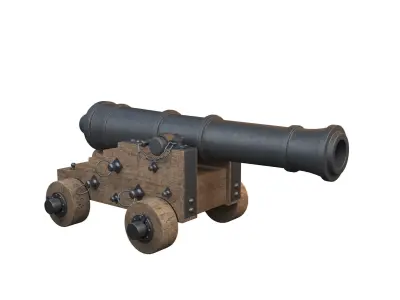 Cannon wooden 3D model