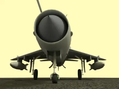 MiG-21 indian fighter jet Low-poly 3D model