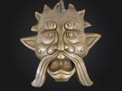 Stone Sentinel Low-poly 3D model