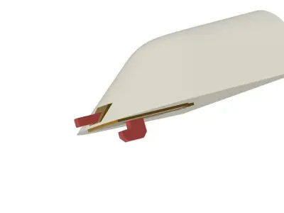 For aircraft model retainer lock latch canopy cockpit 3D print model