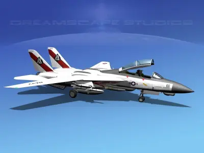 Grumman F-14D Tomcat T12a vf41 3D model