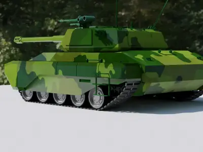 War Cyber Tank Genn-01 concept blender Low-poly 3D model