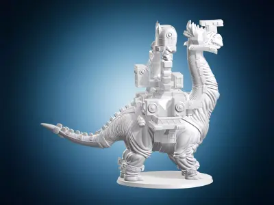 Brontomonster Serpentbloods RPG Miniature 3D print model