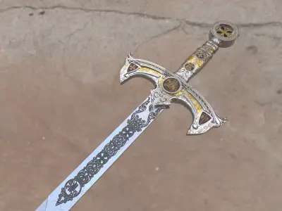 Sword Templar Low-poly 3D model