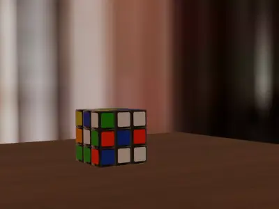 RUBIKS CUBE AND CARTOON BIRDS AND 3D MODELS 3D model