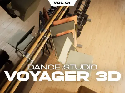 Dance Studio Asset Pack Vol 01 Low-poly 3D model