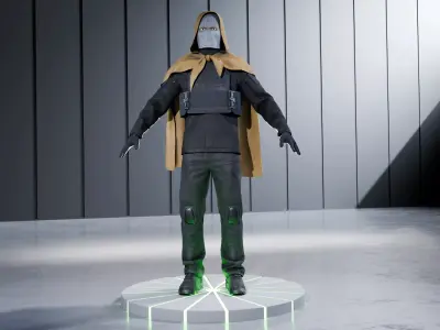 Tommy CHARACTER V1 RIGGED Low-poly 3D model