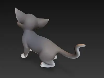 Cat Realistic 3D Model Basic - Low Poly Realistic Low-poly 3D model