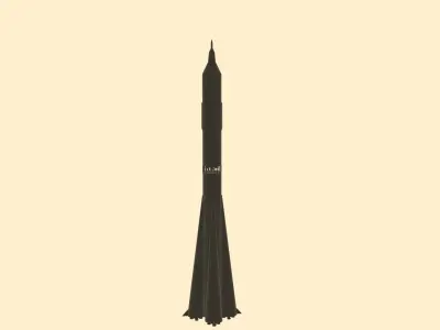 SIMPLE Rocket based on the Soyuz family perfect for 3D printing Free 3D model