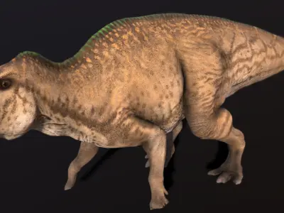Edmontosaurus annectens Low-poly 3D model