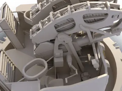 twin Bofors SP48 3D print model