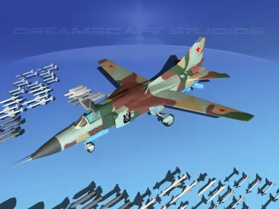 Mig 23 Flogger B V07 Russia 3D model