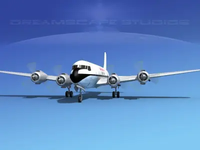 Douglas DC-6 Everts Air Fuel 3D model