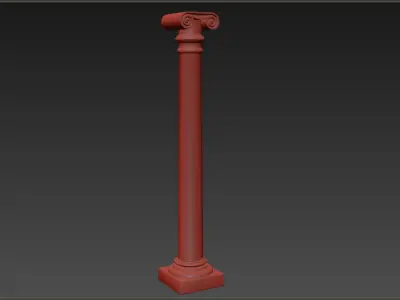 Column greek Low-poly 3D model