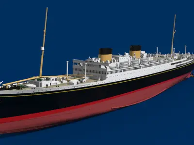 MV BRITANNIC 1930 last White Star liner in service 1-600 version 3D print model