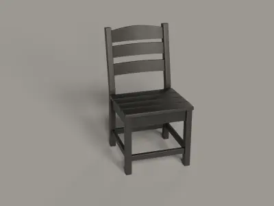 Lakeside Dining Chair - 4 COLORS Low-poly 3D model