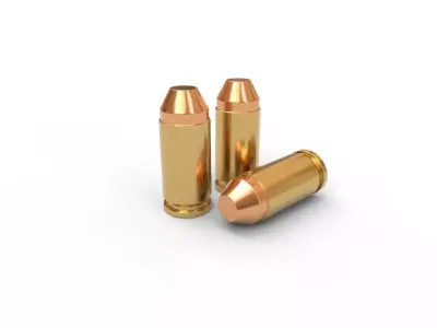 9x18mm Ammo Low-poly 3D model