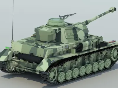 Panzer IV Tank Ausf G 3D model