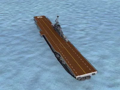 Ticonderoga Class Carrier CV-15 USS Randolph 3D model