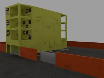 Abondened building Free low-poly 3D model