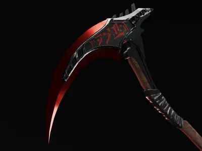 the sharpness of death Low-poly 3D model