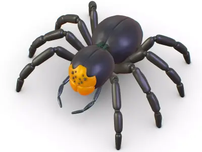 High Poly Gigant Tarantula Spider Low-poly 3D model
