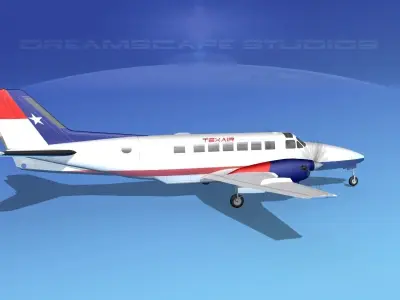Beechcraft B99 Texair 3D model