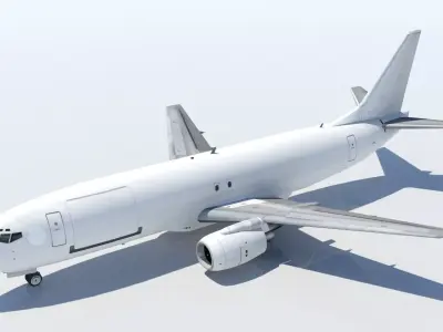 B737-400F Classic Freighter Blank Low-poly 3D model
