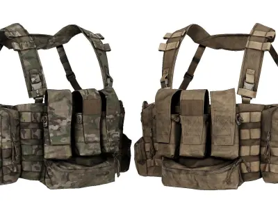 PLATATAC Peacekeeper Mk5 Chest Rig Low-poly 3D model