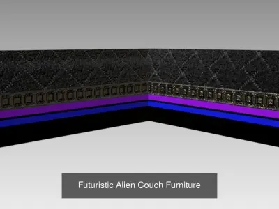 Futuristic Alien Club And Hangout Furniture 3D Model Pack