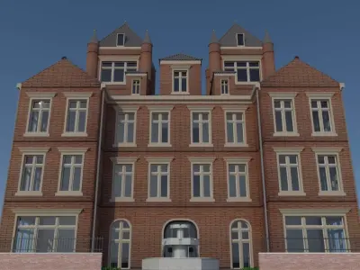 Asylum-Clinic style building 3D model