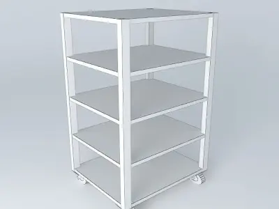 Kit shelving unit with four shelves Free 3D model