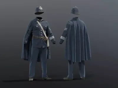 POLICEMAN British bobby 3D model