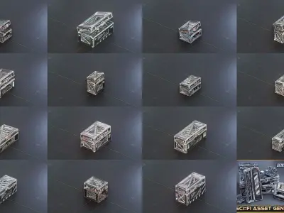 Sci-Fi Crate Box Sci Fi Pack Bundle Kitbash  Pack purchase