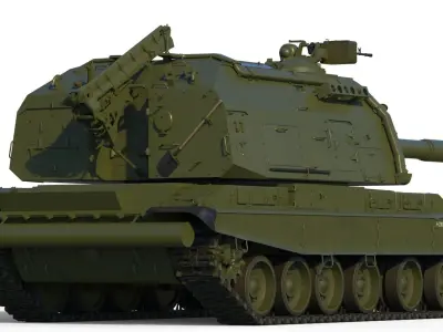 Msta-S 2S19 Self-propelled howitzer 3D model