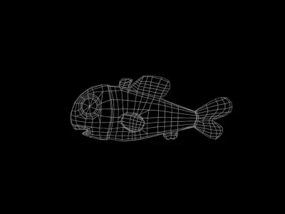 Blue Fish - Stylized PBR Textures - Game Ready Low-poly 3D model