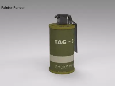 Smoke Grenade TAG - 18 Free low-poly 3D model