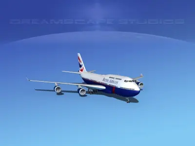 Boeing 747-400 British Airways 3 3D model