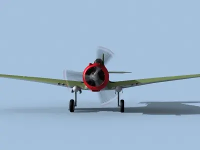 Curtiss H-75C Mohawk V19 Brazil 3D model