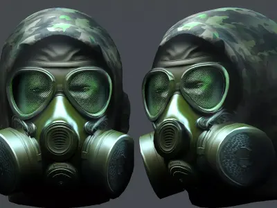 Helmet 3d model military combat Military scifi Low-poly 3D model Low-poly 3D model