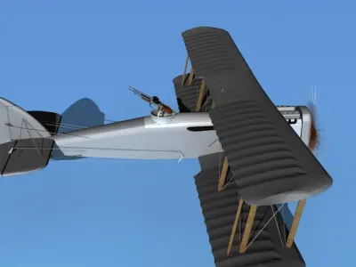 Airco DH-4 Bomber Unmarked 3D model