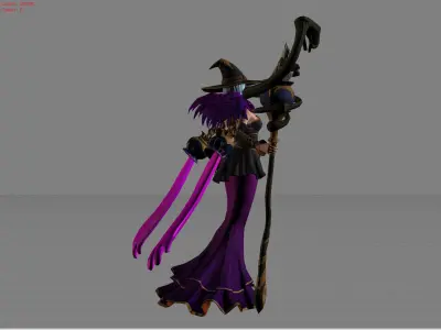 Pharsa Enchanting Witch Low-poly 3D model