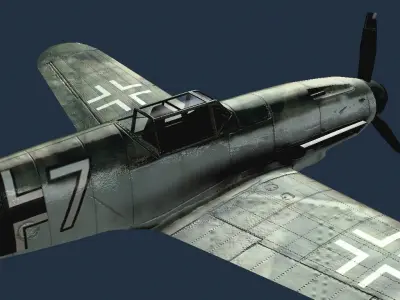 Bf-109G wwii bf fighter Low-poly 3D model