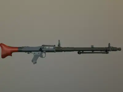 MG34 Weapon Game Ready 3D model