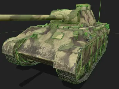 Panzer 5 tank Low-poly 3D model