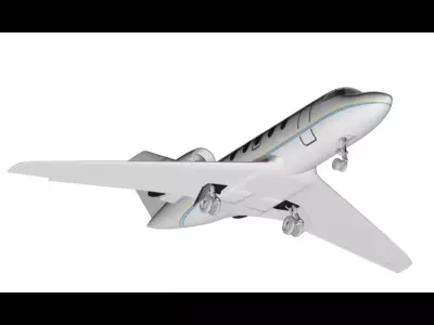 Privat airplane Cessna Citation 3D model