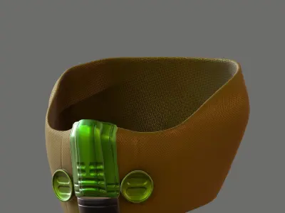 Gas mask helmet 3d model scifi Low-poly  Low-poly 3D model 565