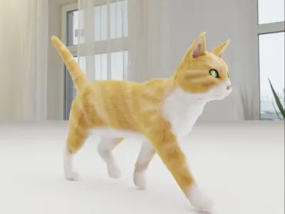 Realistic Cat Rigged 3D model